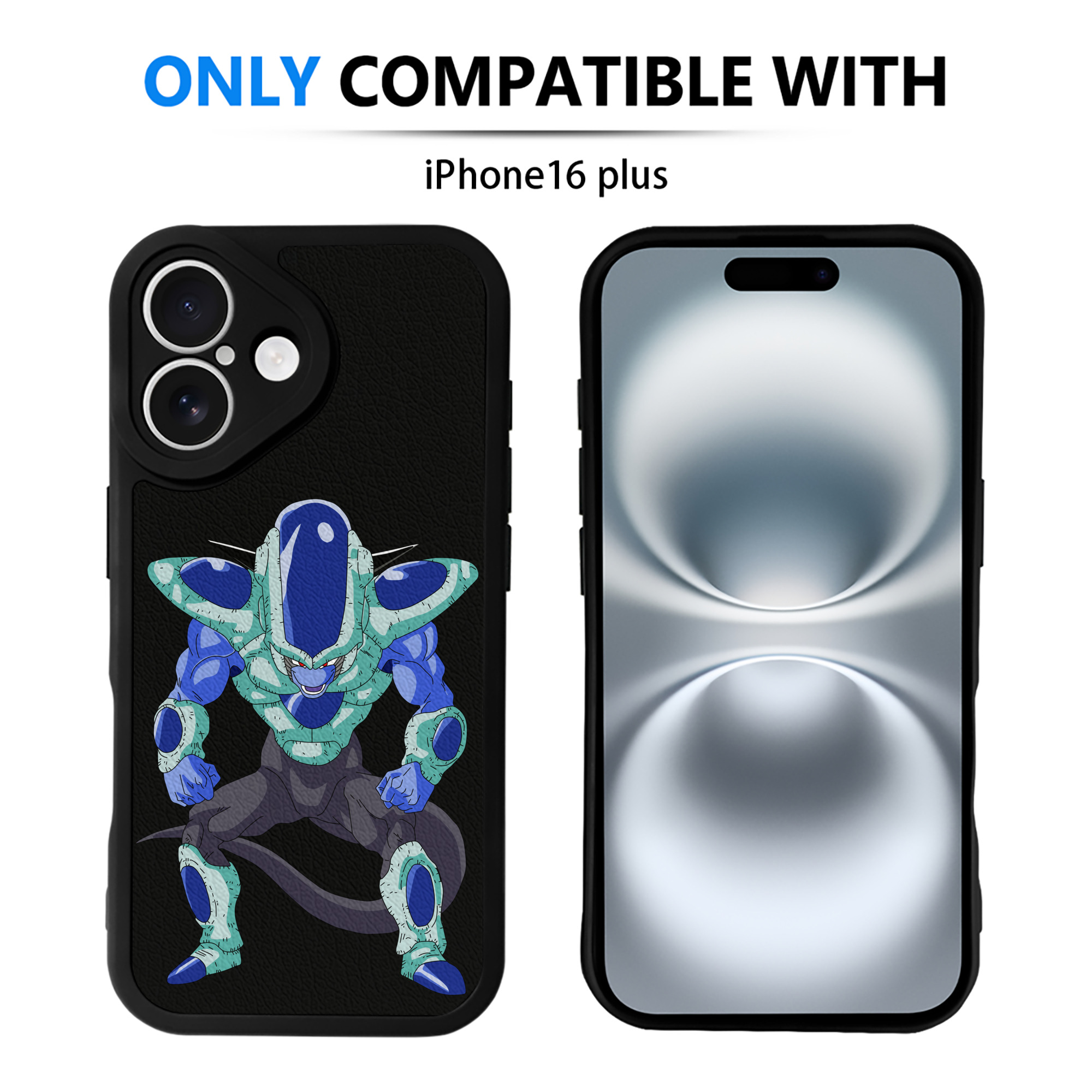 （画像用） ドラゴンボール フリーザ DRAGON BALL Frieza 【iPhone 16シリーズ対応】シリコンスマホケース（レザー調） 材質：シリコン
